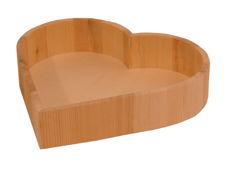 Heart shape Wooden tray