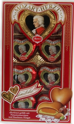 Heart shape Mozart choc 80gr